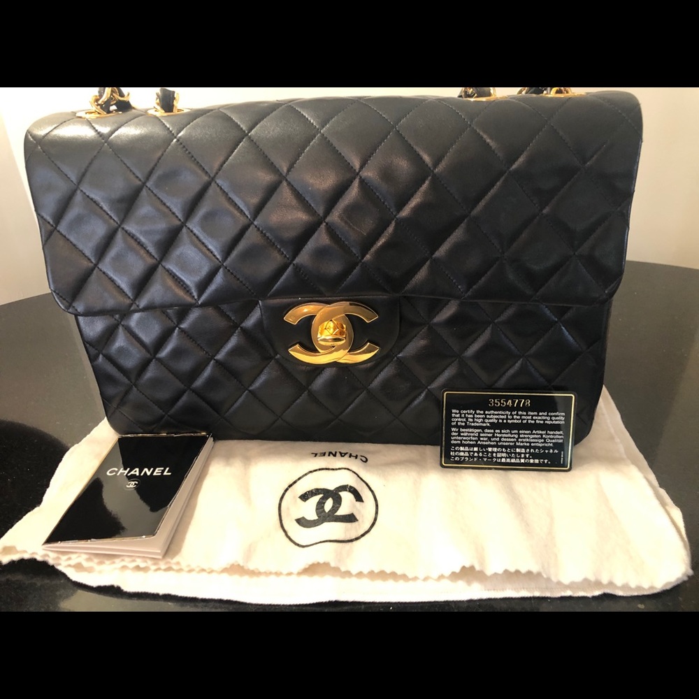 VINTAGE CHANEL XL MAXI SINGLE FLAP